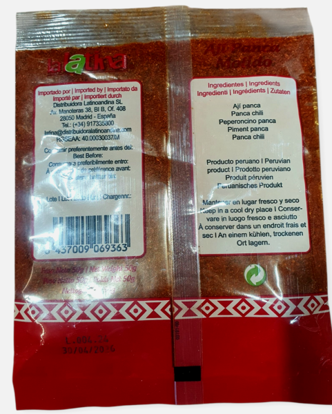 Aji Amarillo Molido - Gelbes Chillipulver, La Latina 50g